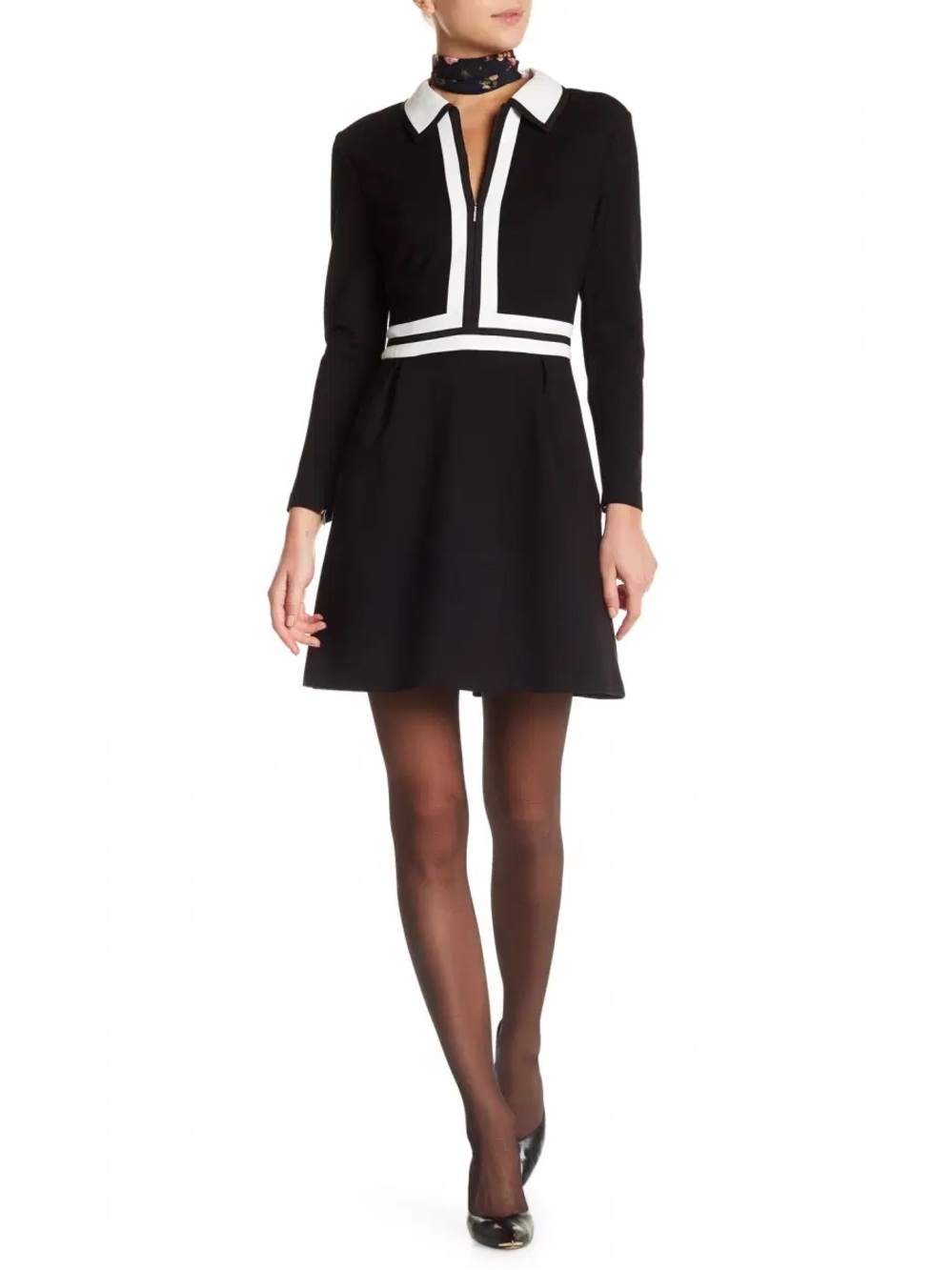 Ted baker London preema dress black and white collar size 3 us 8 see description